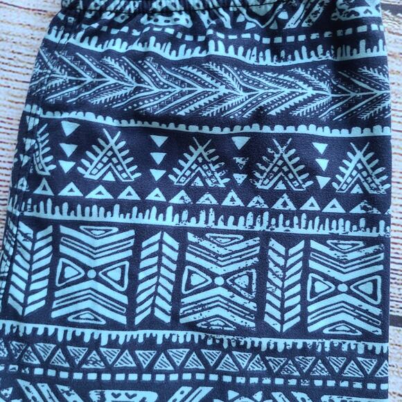 Agnes & Dora Teal and Navy Blue Leggings Small/Medium - Picture 2 of 5